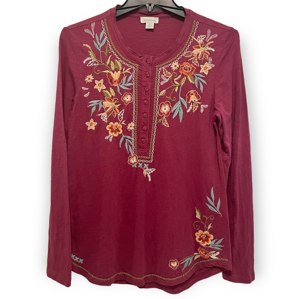 Sundance EUC! Embroidered Long Sleeve Sz XS